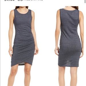 Blue/grey Leith ruched dress